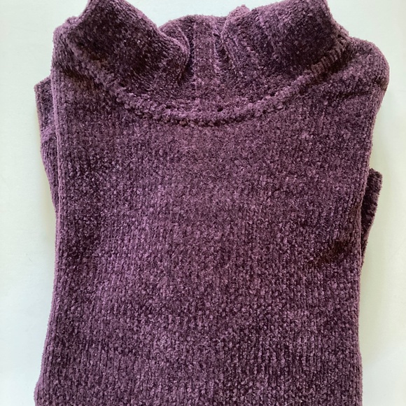 Jones New York Long Chenille Turtleneck Sweater/Soft Merlot/Size L - Picture 1 of 4